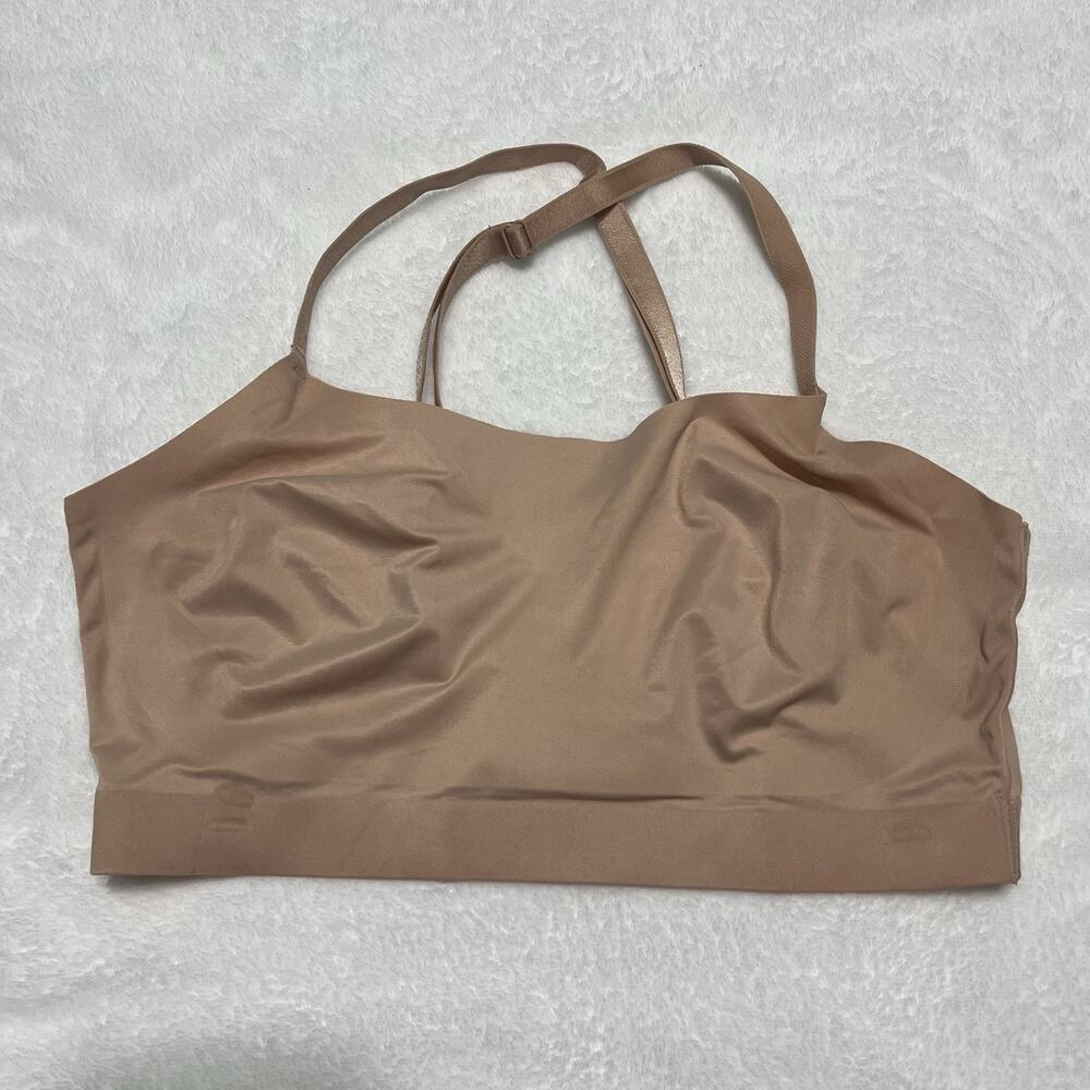 Soma Enbliss Luxe Bralette Bra Size Medium Seamless Adjustable Strap Beige